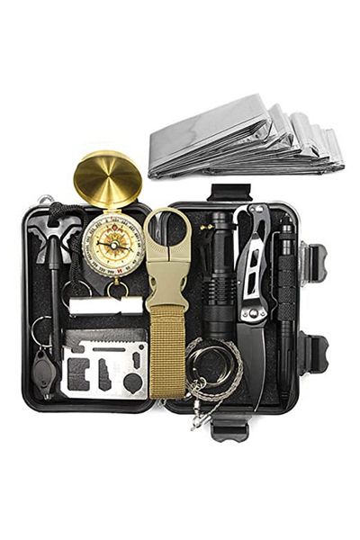 OEM Kit supravietuire multifunctional, Salbaticie, dotat cu 13 unelte, design portabil usor de depozitat