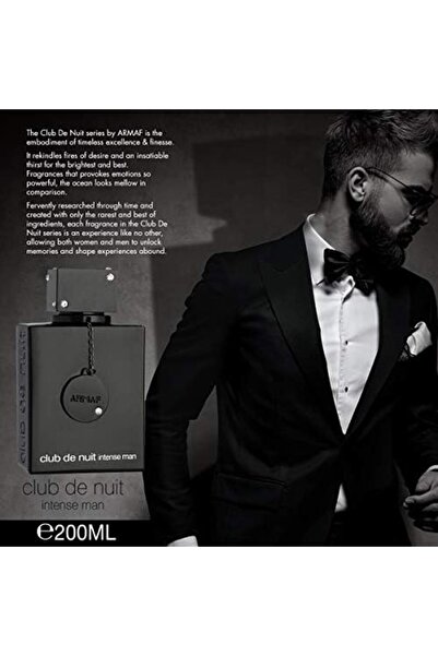 Armaf Club De Nuit Intense for Men, Eau de Parfum, Black, 200ml