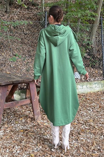 bacc Women's Emerald Green Hooded Oversize Dress Bcbsk-25700-3446