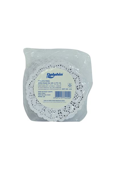LokmanAVM Paper Coaster 9 Cm Lace Patterned White 1 Pack of 500 Pieces