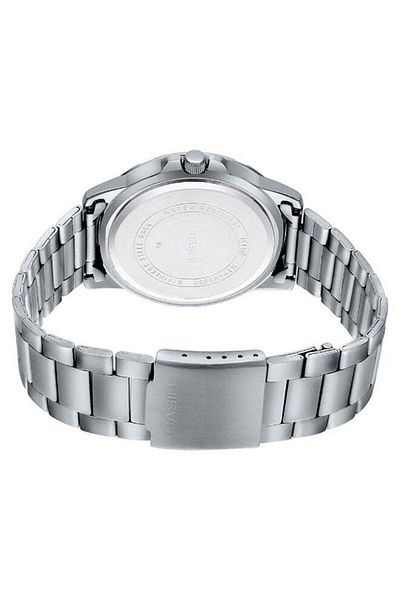 Casio Men's Stainless Steel Round Shape Analog Watch MTP-VD300D-7EUDF - 45 mm - Silver