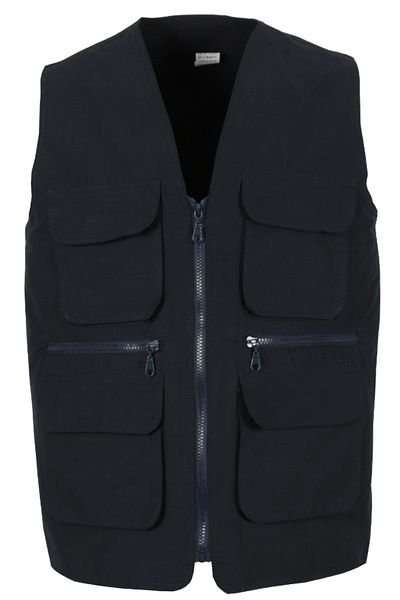 Modarar Men's Linen Vest Navy Blue Color Regular Fit Rar01307