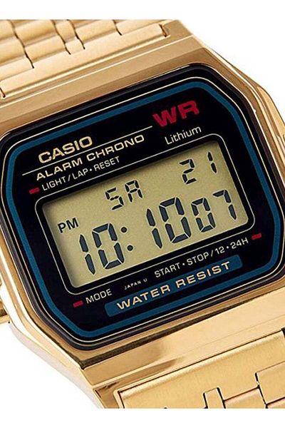 Casio Water Resistant Digital Watch A159WGEA-1DF - 33 mm - Gold