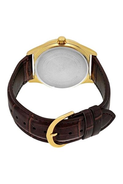 Casio Men's Leather Analog Watch MTP-V006GL-7B - 38 mm - Brown