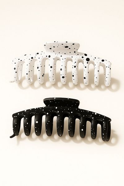 Srctech Large Size Black White 2-Piece Buckle Set