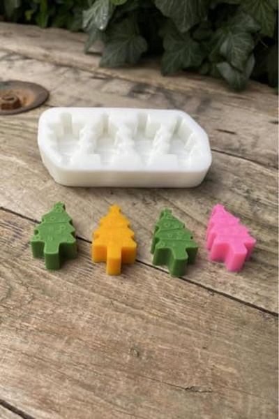 STOREMAX Nslmshop Concept Pine Tree Mini Four Candle Mold (Silicone) Life Store 1037065