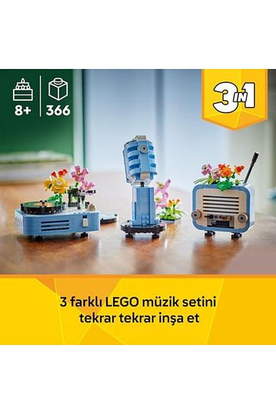 STOREMAX Nffastore Creator 3 in 1 Flower Turntable 31172-8 for Girls and Boys from 8 Years and Above