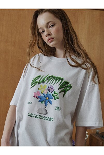 Jose Clothing تي شيرت مطبوع بأكمام قصيرة وقصة كبيرة الحجم