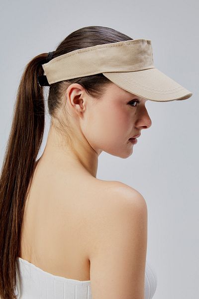 derikem Women's Basic Velcro Adjustable Tennis Visor Golf Cap Sunscreen Visor