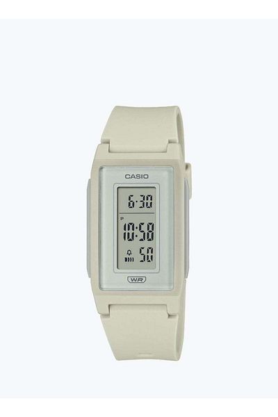 Casio Women's Watch - Slim and Thin Digital Design with Transparent Dial and Resin Strap LF-10WH-8DF