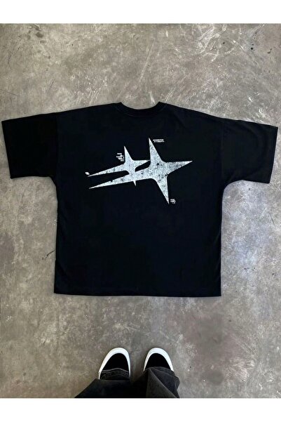 Jose Clothing Tricou imprimat cu mânecă scurtă cu croială supradimensionată