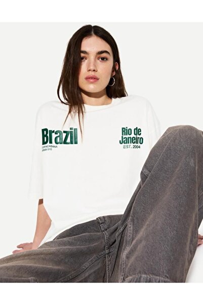 Jose Clothing Tricou imprimat cu mânecă scurtă cu croială supradimensionată