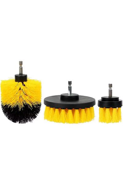 STOREMAX Ntwork 3-Piece Drill Bit Cleaning Brush Set – Bathroom, Bathtub, Shower Cabin, Car Wheel and Seat t