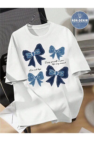 Bengi Clothing تي شيرت مطبوع بأكمام قصيرة وقصة كبيرة الحجم