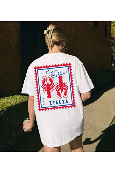 Jose Clothing Tricou imprimat cu mânecă scurtă cu croială supradimensionată