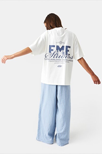 Jose Clothing Tricou imprimat cu mânecă scurtă cu croială supradimensionată