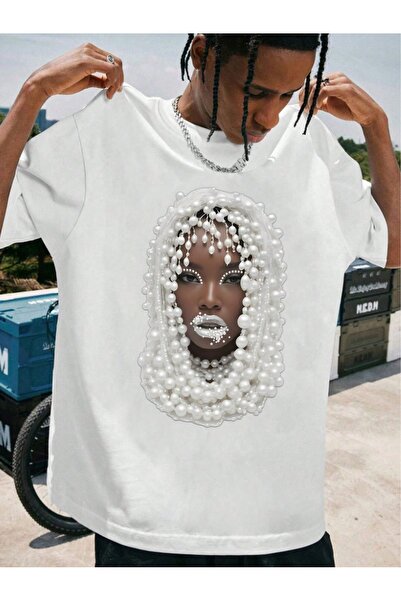 Bengi Clothing تي شيرت مطبوع بأكمام قصيرة وقصة كبيرة الحجم