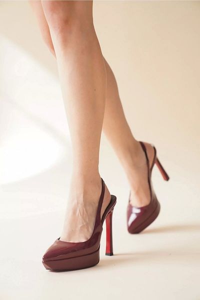 PayBuy Women's Platform Detailed Thin Heeled Stylish Shoes with Open Back