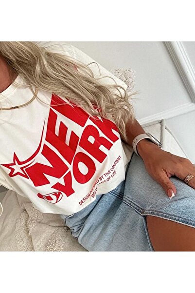 Bengi Clothing تي شيرت مطبوع بأكمام قصيرة وقصة كبيرة الحجم