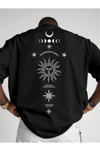 Jose Clothing تي شيرت مطبوع بأكمام قصيرة وقصة كبيرة الحجم