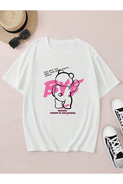 Jose Clothing تي شيرت مطبوع بأكمام قصيرة وقصة كبيرة الحجم