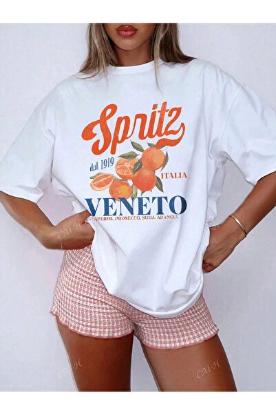 Jose Clothing Tricou imprimat cu mânecă scurtă cu croială supradimensionată