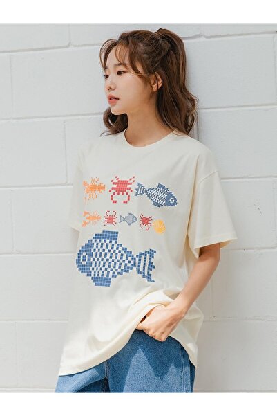 Jose Clothing Tricou imprimat cu mânecă scurtă cu croială supradimensionată