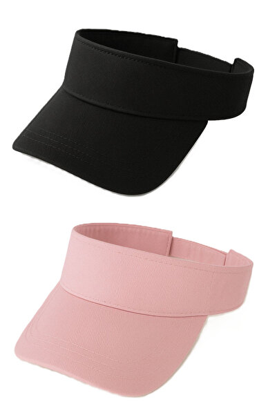 derikem Vizor de tenis reglabil cu velcro de bază pentru femei, șapcă de golf, vizor de protecție solară