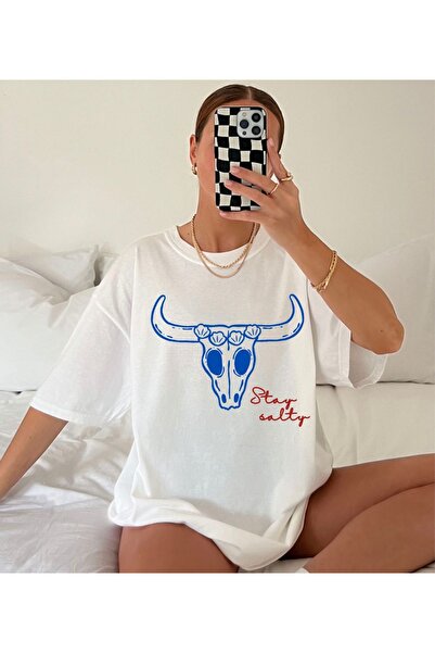 Jose Clothing Tricou imprimat cu mânecă scurtă cu croială supradimensionată