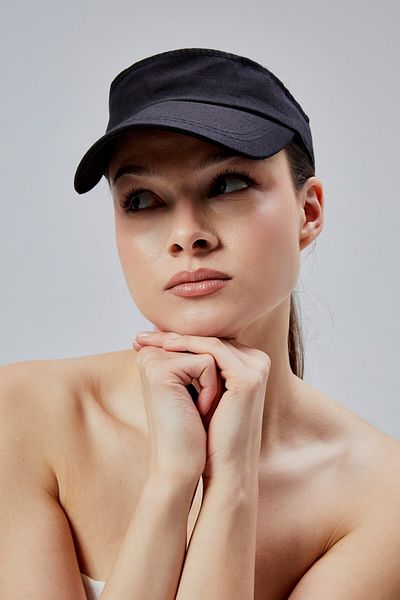 derikem Women's Basic Velcro Adjustable Tennis Visor Golf Cap Sunscreen Visor