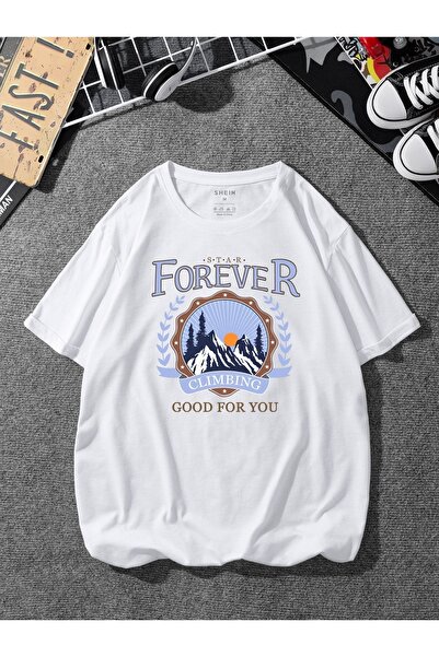 Bengi Clothing تي شيرت مطبوع بأكمام قصيرة وقصة كبيرة الحجم