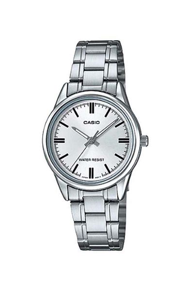 Casio ساعة كاسيو النسائية التناظرية المصنوعة من الفولاذ المقاوم للصدأ LTP-V005D-7AUDF