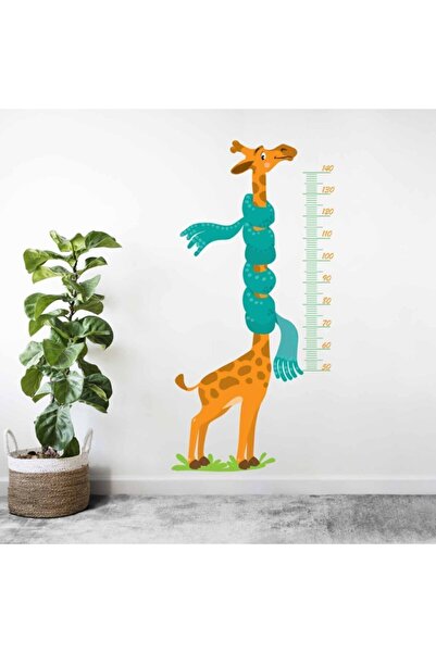 KT Decor Забавна табела за измерване на ръста с шал за детска стая