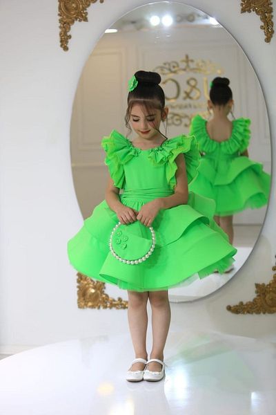 Ribbon kids Βραδινό φόρεμα Princess με βολάν. τσάντα, κλιπ μαλλιών,