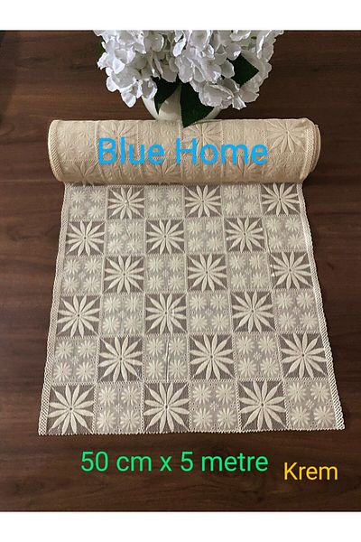 Blue Home Pvc Διακοσμητικό Συρτάρι Ράφι και Κάλυμμα Ντουλάπας Πολλαπλών Χρήσεων CREAM - Μέγεθος: 50 cm x 5 mt