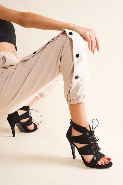 PayBuy Pantofi eleganti de damă Pantofi cu toc cu platformă cu șireturi Pantofi de seară cu design special