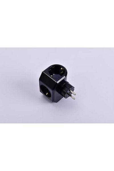 STOREMAX Svticaret Yonca Plus Black Triple Grounded Socket Mhm 1053513
