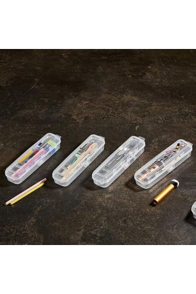 STOREMAX Ntwork Multifix Multi-Purpose 4-Piece Dental Shaving Makeup Accessory Box Pen Holder Cutlery Storage