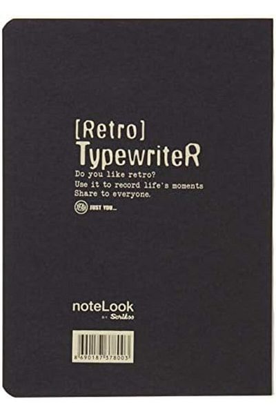 STOREMAX Sellbuystore Textile Cover Typewriter 32K Multi White Notebook 1053513