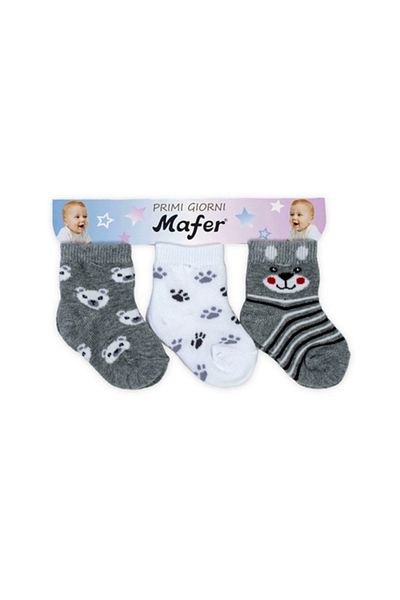 Mafer Set 6 perechi sosete pentru bebelusi,Mafer WPG6791 Multicolor 0-3 luni