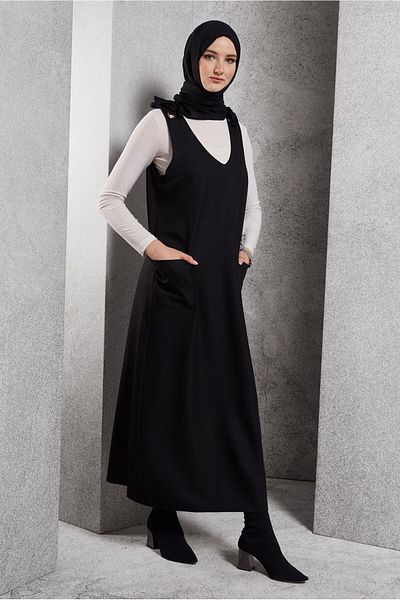 Alvina Φόρεμα Gilet με λαιμόκοψη 45077
