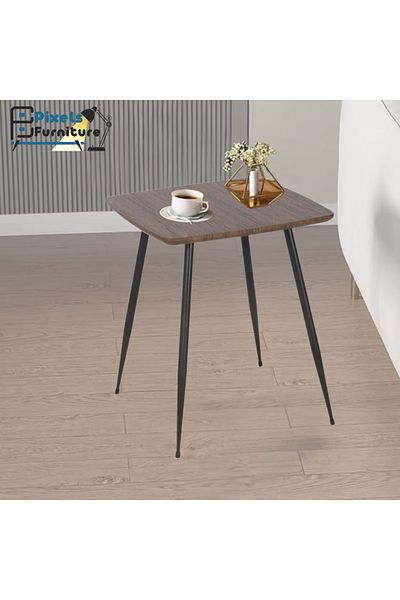 PixelsFurniture Pixel Furniture Square Side Table for Sofa and Bed, Solid Metal Base Table