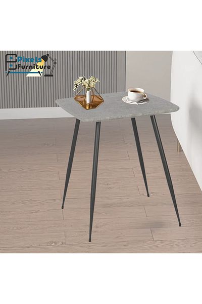PixelsFurniture طاولة جانبية من بكسل الأثاث مربعة للأريكة والسرير، طاولة بقواعد معدنية صلبة