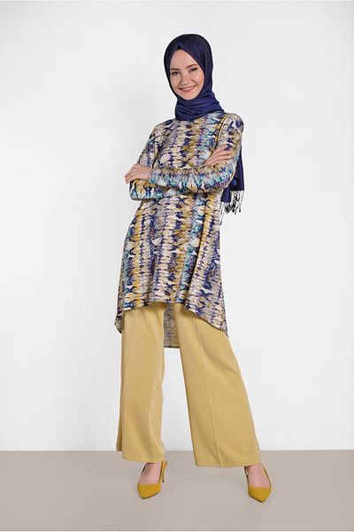 Alvina Patterned Tunic 4493 - Stylish Design
