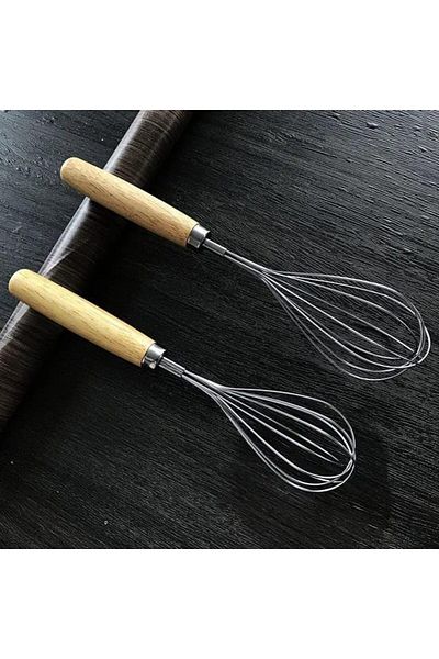 STOREMAX Svticaret Home Wooden Handle Stainless Whisk Mhm 1053513