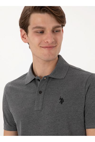 U.S. Polo Assn. Πόλο Ασν. Ανδρικό μπλουζάκι πόλο Anthracite Melange GTP04