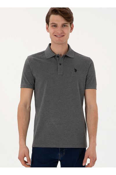 U.S. Polo Assn. Πόλο Ασν. Ανδρικό μπλουζάκι πόλο Anthracite Melange GTP04