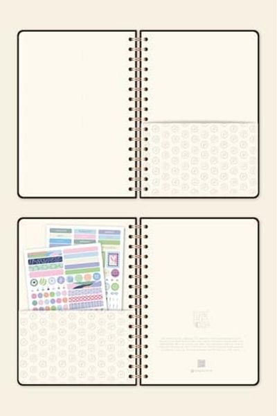 STOREMAX MU-ARTSHOP A5 Coperți rigide cu spirală Linen Dotted Blocnotes nedatat Maro tnca 871301