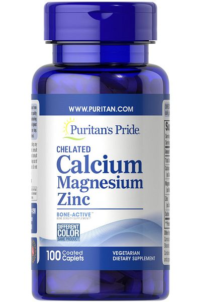 Puritan's Pride Chelated Calcium Magnesium Zinc 100s