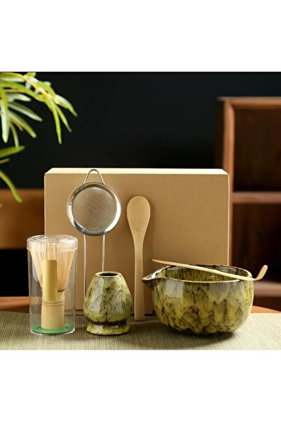 Alenked Matcha Matcha Bambu Karıştırıcı Seremoni Seti (WHİSK VE SCOOP, KASE ,...